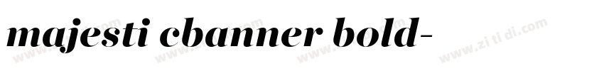 majesti cbanner bold字体转换